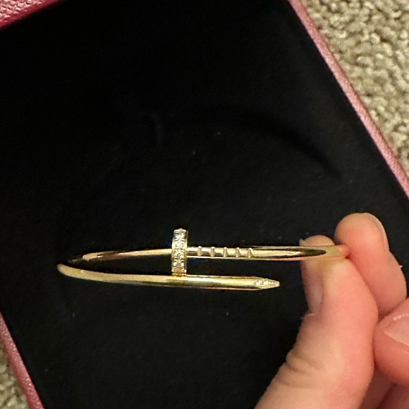 Cartier Juste Un Clou Yellow Gold with Diamonds Size 15 (SMALL MODEL) - Picture 2 of 12